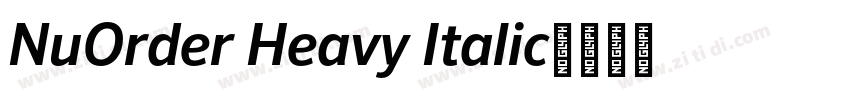 NuOrder Heavy Italic字体转换